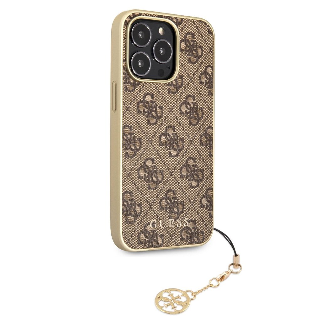 GUHCP13LGF4GBR Guess 4G Charms Cover for iPhone 13 Pro Brown hind ja info | Telefonide kaitsekaaned ja -ümbrised | hansapost.ee