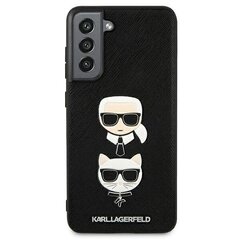 KLHCS21FESAKICKCBK Karl Lagerfeld Saffiano K&C Heads чехол для Samsung Galaxy S21 FE 5G черный цена и информация | Чехлы для телефонов | hansapost.ee