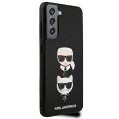 KLHCS21FESAKICKCBK Karl Lagerfeld Saffiano K&C Heads чехол для Samsung Galaxy S21 FE 5G черный цена и информация | Чехлы для телефонов | hansapost.ee