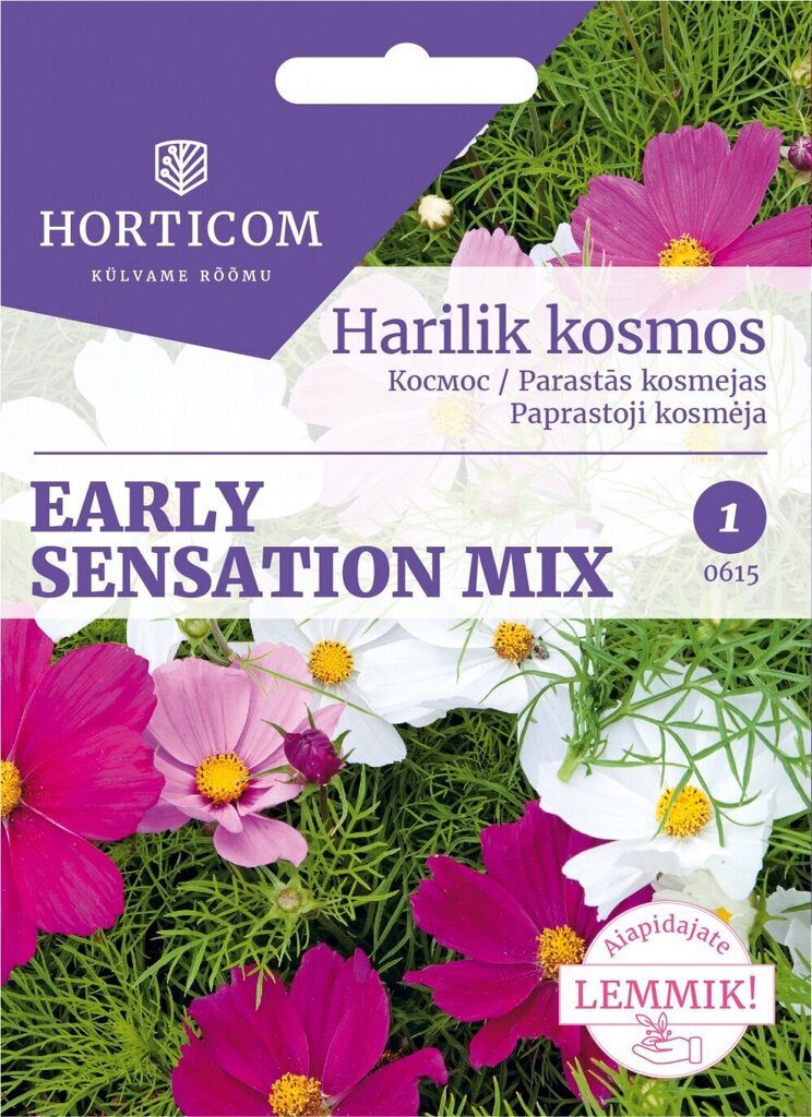 Harilik kosmos Early Sensation segu 1g цена и информация | Lilleseemned | hansapost.ee