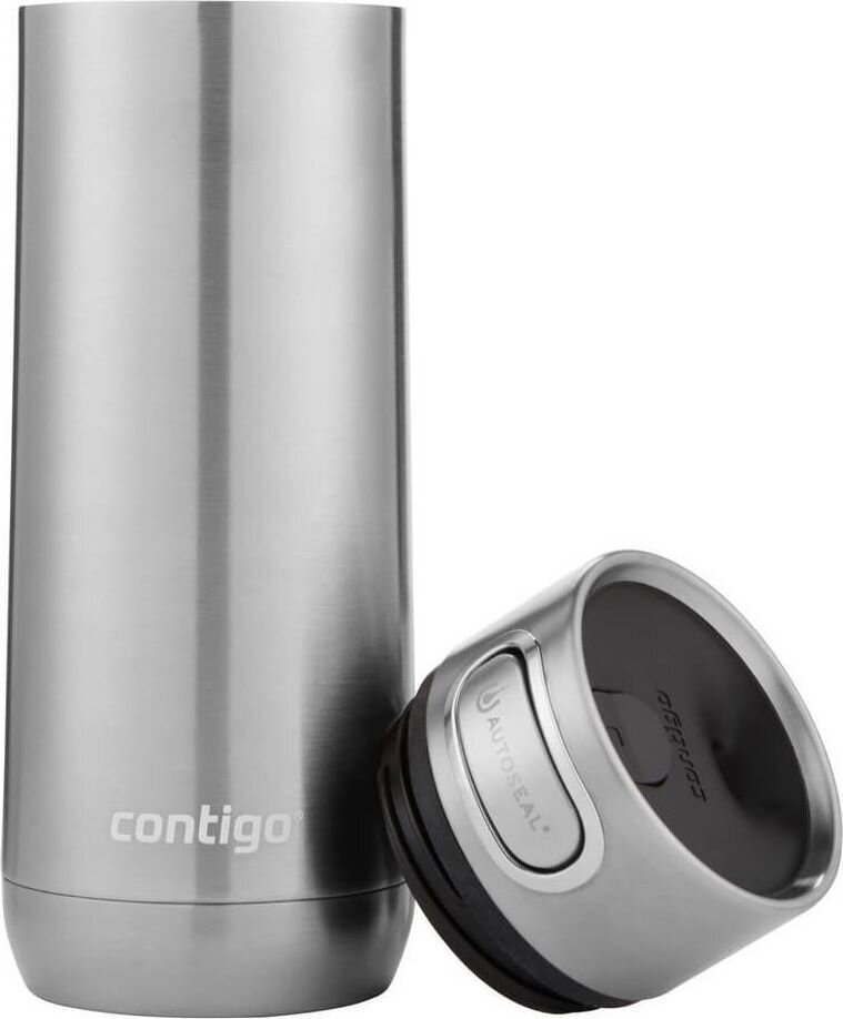 Termokruus Contigo Luxe Autoseal 470ml - Stainless Steel, 2115522 цена и информация | Termosed ja termokruusid | hansapost.ee