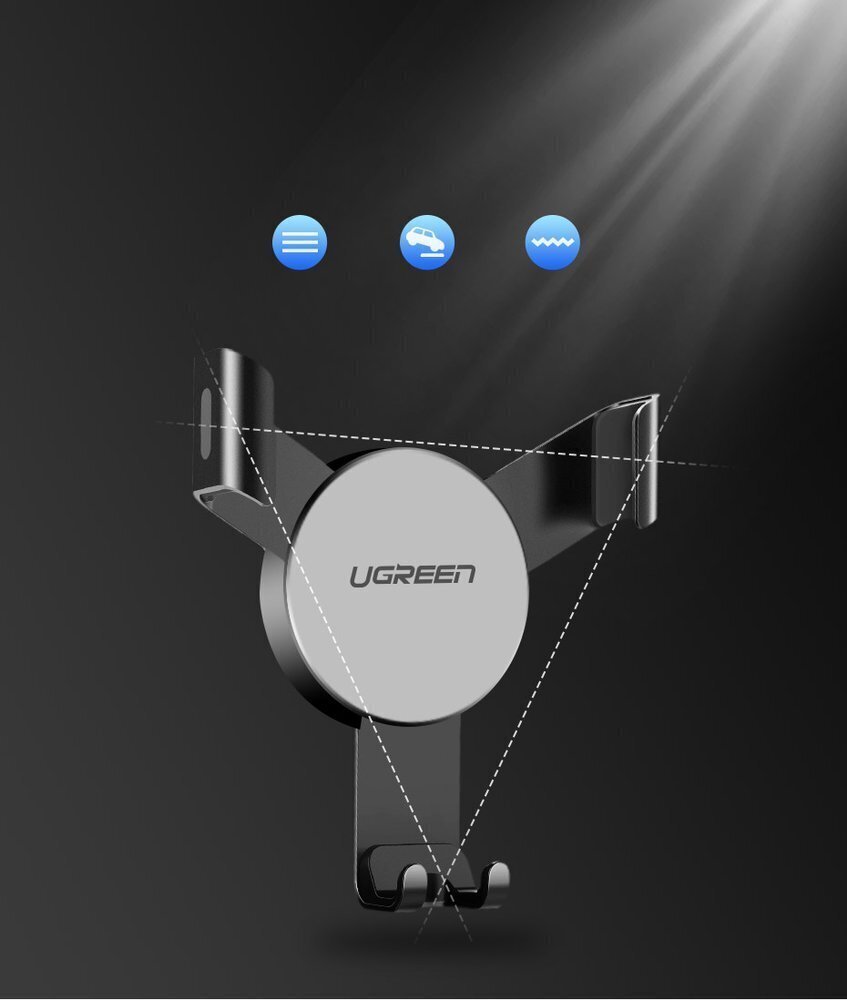 Ugreen gravitatsioonitelefoni hoidik õhu väljalaskeava jaoks hall (50564) hind ja info | Telefonihoidjad | hansapost.ee