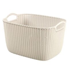 Korv kootud Curver KNIT, 40x30x23 cm, valge hind ja info | Hoiukastid ja korvid | hansapost.ee