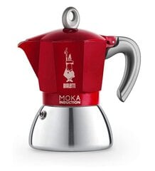 Гейзерная кофеварка Bialetti Moka Induction, красная, для 6-ти кружек чашек эспрессо цена и информация | Bialetti Кухонные товары, товары для домашнего хозяйства | hansapost.ee