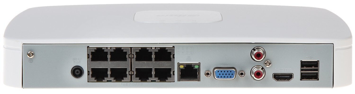 IP NVR salvesti 8 kanalit Dahua NVR4108-8P-4KS2/L, 8xPOE цена и информация | Valvekaamerad | hansapost.ee