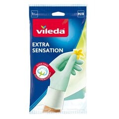 Vileda Extra Sensation Хозяйственные перчатки Зеленый Хлопок, Латекс 1 шт. цена и информация | Принадлежности для уборки | hansapost.ee