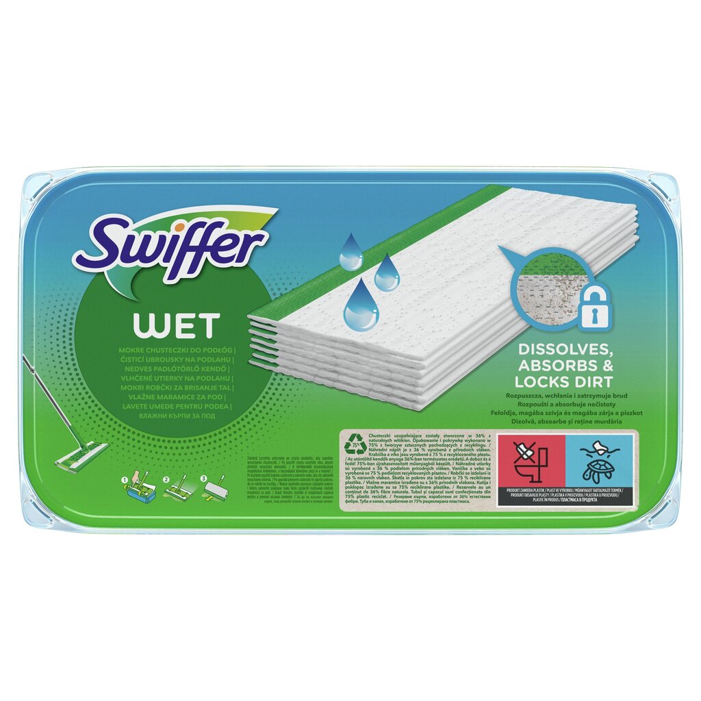 Swifferi niisked salvrätikud Sweeper Wet, 20 tk. цена и информация | Puhastustarvikud | hansapost.ee