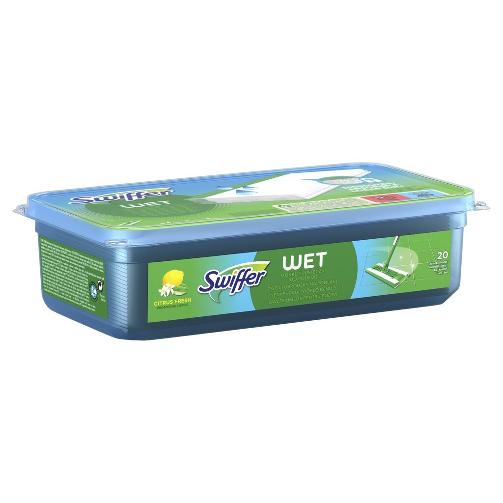 Swifferi niisked salvrätikud Sweeper Wet, 20 tk. цена и информация | Puhastustarvikud | hansapost.ee