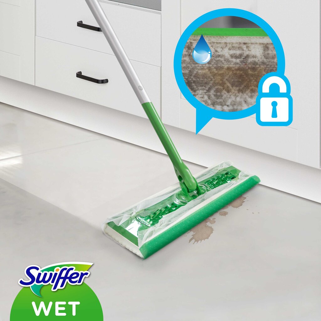 Swifferi niisked salvrätikud Sweeper Wet, 20 tk. цена и информация | Puhastustarvikud | hansapost.ee