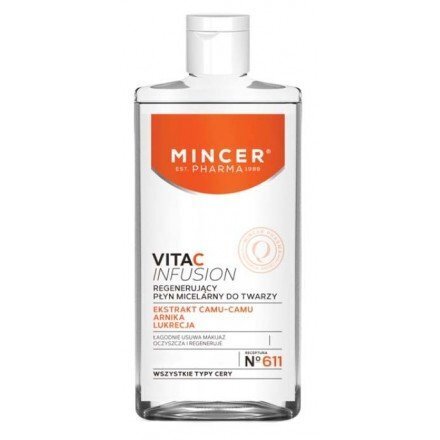 Mitsellaarvesi Mincer Pharma Vita C Infusion No.611 500 ml цена и информация | Näopuhastusvahendid | hansapost.ee