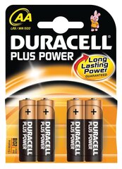 Patarei Duracell Plus Power AA 4 tk цена и информация | Батарейки | hansapost.ee