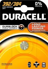 Батарейка Duracell 392/384, 1 шт. цена и информация | Батерейки | hansapost.ee