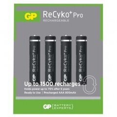 GP Recyko Pro 800 mAh (AAA) 4шт. цена и информация | Батарейки | hansapost.ee