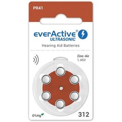 everActive Ultrasonic элементы для слуховых аппаратов PR41 312, 6 шт. цена и информация | Батарейки | hansapost.ee