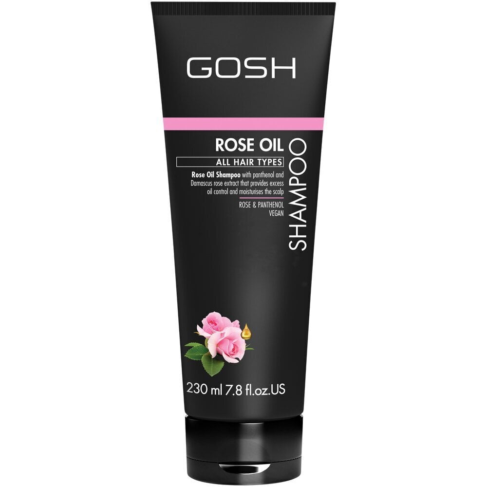 GOSH Rose Oil Hair šampoon 230 ml hind ja info | Šampoonid | hansapost.ee