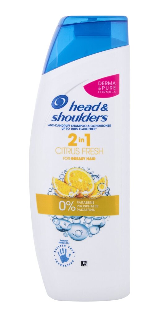 Head & Shoulders 2in1 Citrus Fresh šampoon 450 ml цена и информация | Šampoonid | hansapost.ee