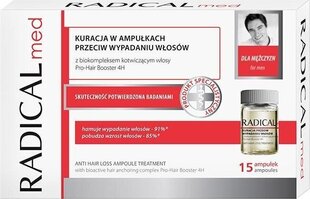 Ампулы от выпадения волос для мужчин Farmona Ideepharm Radical Med 15 шт. цена и информация | Маски, масла, сыворотки | hansapost.ee