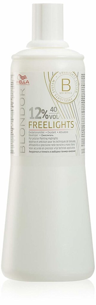 Vesinik Wella Professional Blondor Freelights 12% 40 Volume 1000 ml hind ja info | Juuksevärvid | hansapost.ee