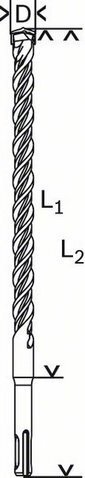 Löökpuur Bosch SDS-plus-5 puur (S4L), 5 x 100 x 165 mm hind ja info | Höövlid | hansapost.ee