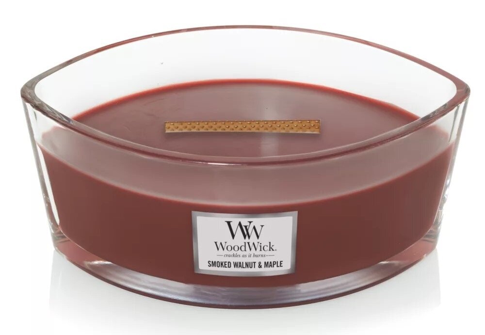 WoodWick lõhnaküünal Smoked Walnut & Maple, 453,6 g цена и информация | Küünlad, küünlajalad | hansapost.ee