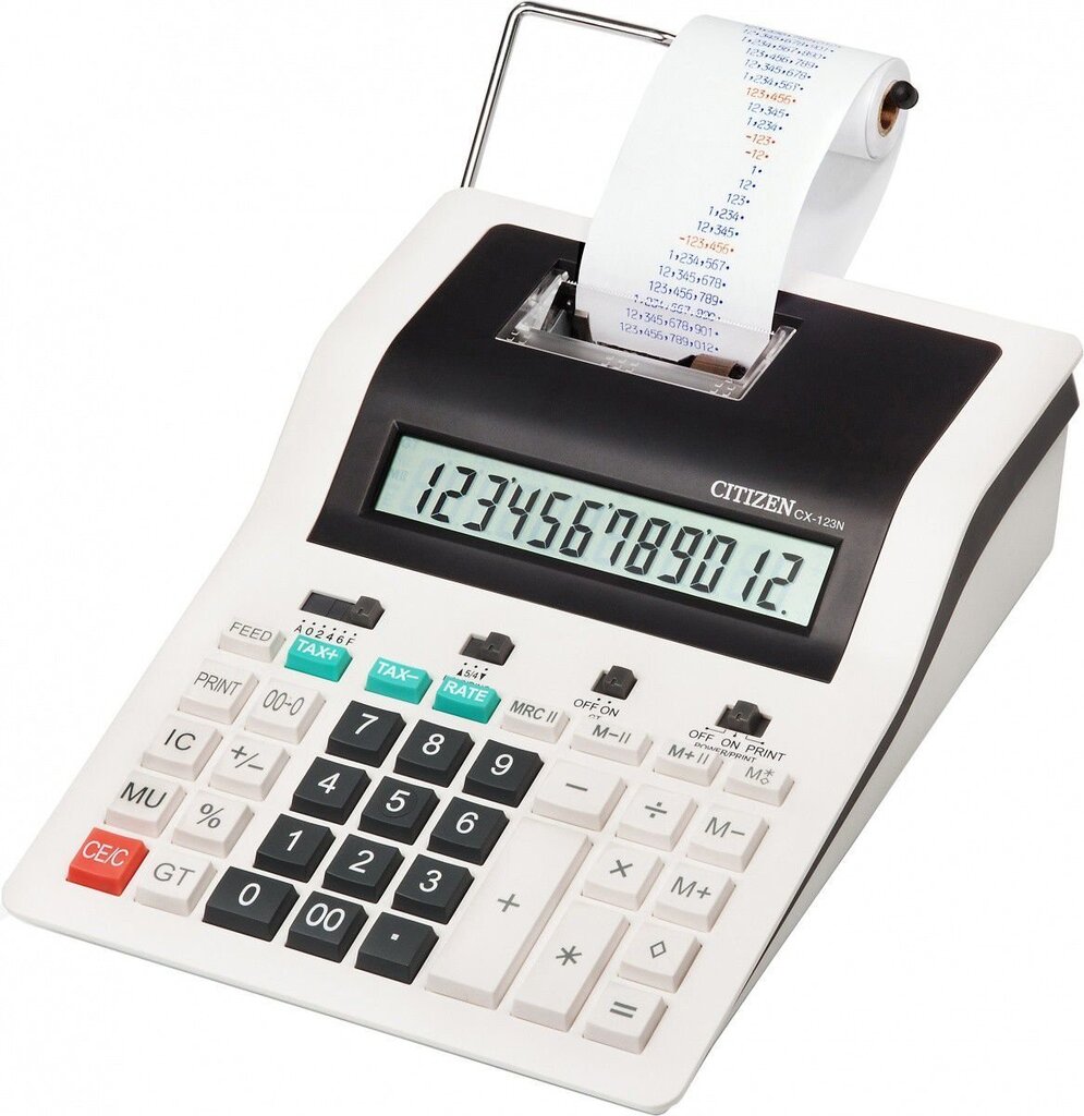 Kalkulaator paberiprinteriga Citizen CX-123N цена и информация | Kirjatarvikud | hansapost.ee