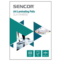 Пленка для ламинирования Sencor SLAFA4B150 A4, 100 шт. цена и информация | Канцелярские товары | hansapost.ee
