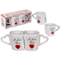 Двойная чашка для него и нее "I Love You" цена и информация | Оригинальные кружки | hansapost.ee