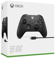 Xboxi juhtmevaba kontroller must + USB C kaabel hind ja info | Mängupuldid | hansapost.ee