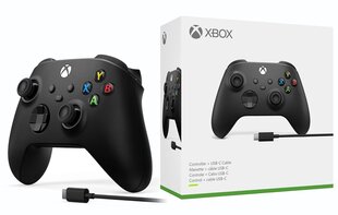 Xbox Wireless Controller Black + USB C кабель цена и информация | Джойстики | hansapost.ee