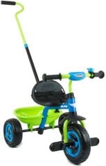 Толкаемый трехколесный велосипед Milly Mally Turbo, зеленый/синий цена и информация | Трехколесные велосипеды | hansapost.ee