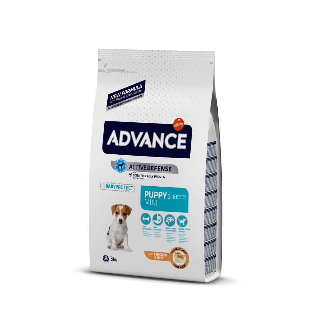 Kuivtoit kutsikatele ADVANCE Puppy Protect Mini, 3 kg hind ja info | Koerte kuivtoit ja krõbinad | hansapost.ee