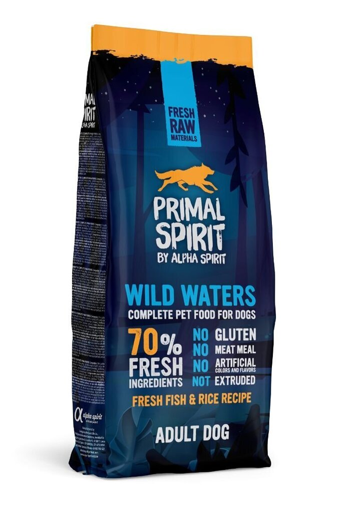 Primal Spirit märgtoit täiskasvanud koertele Wild Waters 12kg цена и информация | Koerte kuivtoit ja krõbinad | hansapost.ee