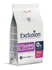 Exclusion Hypoallergenic Monoprotein väikest tõugu koertele sealiha ja hernestega, 2kg цена и информация | Сухой корм для собак | hansapost.ee