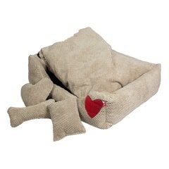 Amibelle кроватка с красным сердечком для домашних животных, светло-серая 64 x 87 x 14 см цена и информация | Amibelle Товары для животных | hansapost.ee