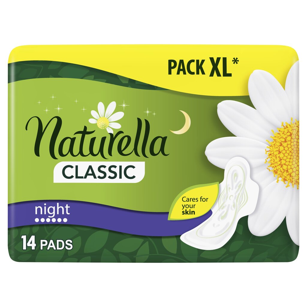 Hügieenilised pakendid Naturella Night, 14 tk цена и информация | Tampoonid, hügieenisidemed ja menstruaalanumad | hansapost.ee