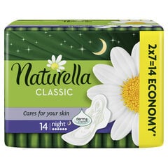 Hügieenilised pakendid Naturella Night, 14 tk hind ja info | Tampoonid, hügieenisidemed ja menstruaalanumad | hansapost.ee