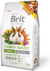 Brit Animals Rabbit Adult täissööt täiskasvanud jänestele 3 kg hind ja info | Brit Lemmikloomatarbed | hansapost.ee