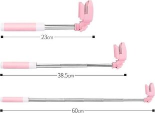 Селфи-палка Usams Mini Mirror, 3,5 мм, розовая цена и информация | Моноподы для селфи («Selfie sticks») | hansapost.ee