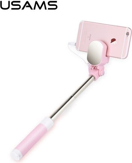 Selfie stick Usams Mini Mirror, 3,5mm, pink цена и информация | Selfie pulgad | hansapost.ee