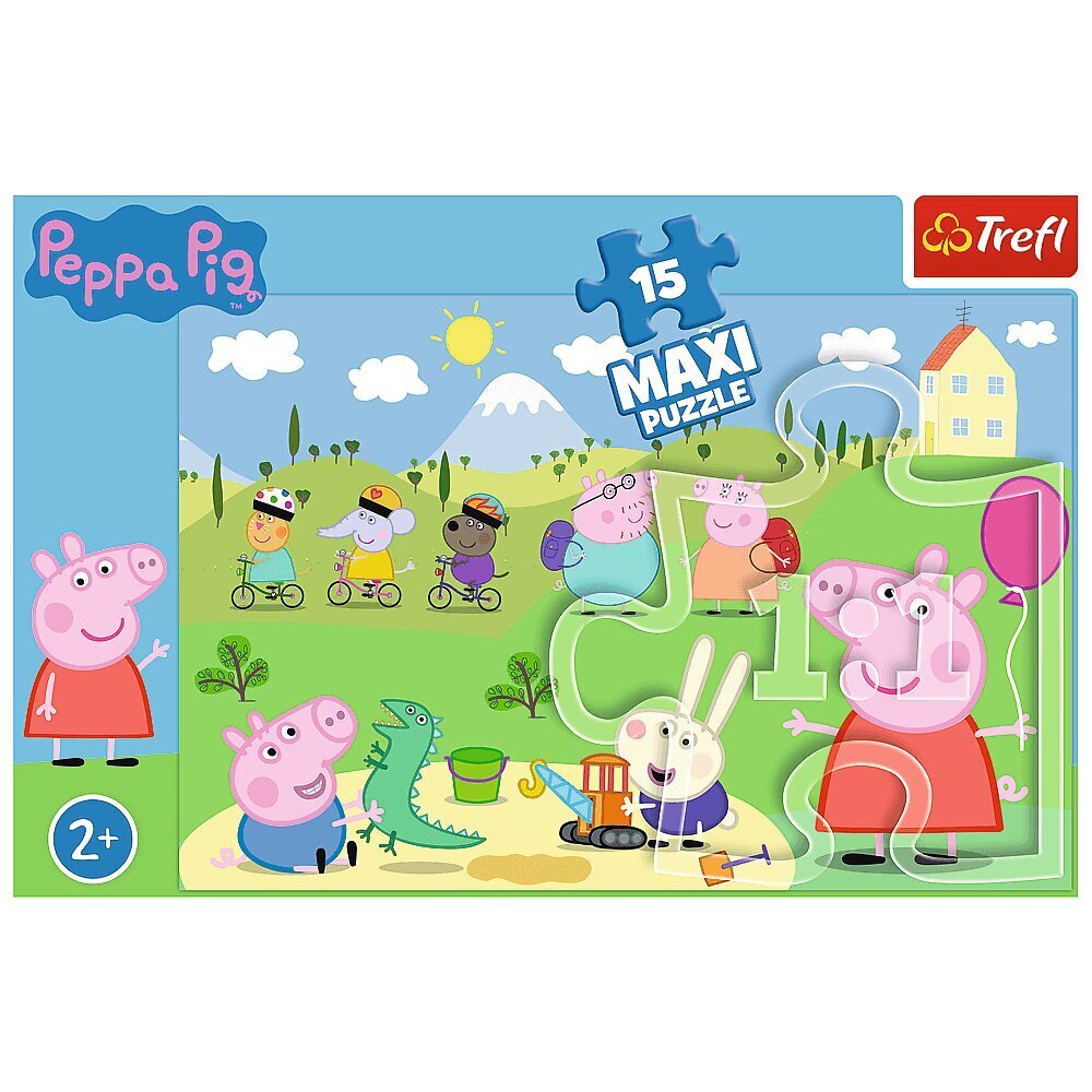 TREFL Maxi Pusle 15 Peppa hind ja info | Pusled lastele ja täiskasvanutele | hansapost.ee