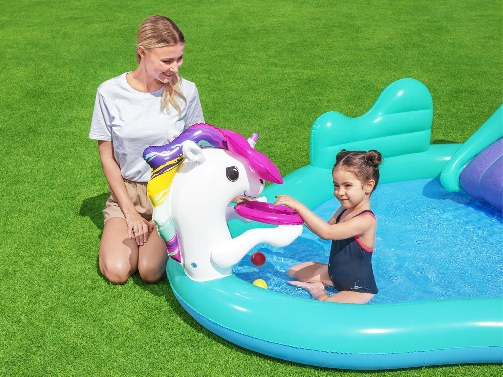 Täispuhutav mänguväljak-bassein Bestway Magical Unicorn, 274x198x137 cm цена и информация | Basseinid | hansapost.ee