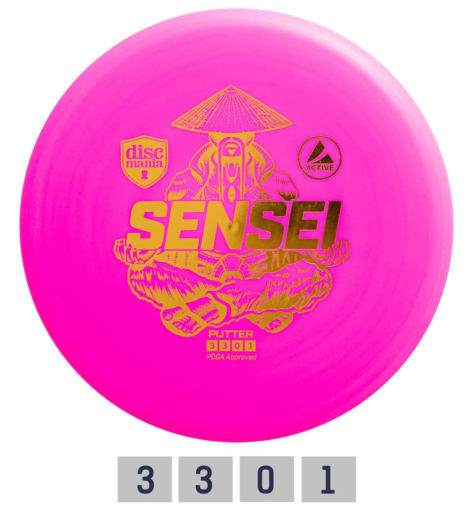 Discgolfi ketas DISCMANIA Putter SENSEI 3/3/0/1, roosa hind ja info | Discgolf | hansapost.ee