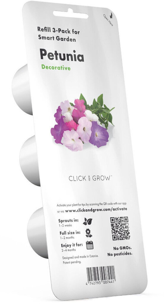 Click & Grow Smart Garden refill Petuunia 3tk цена и информация | Nutipotid ja taimelambid | hansapost.ee