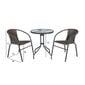 Rõdukomplekt BISTRO laud ja 2 tooli (20563), metallraam, värvus: hall hind ja info | Välimööbli komplektid | hansapost.ee