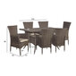Aiamööblikomplekt PALOMA laud ja 6 tooli (21135) 150x83xH72,5cm, lauaplaat: kunstpuit, värvus: pruunikashall hind ja info | Välimööbli komplektid | hansapost.ee