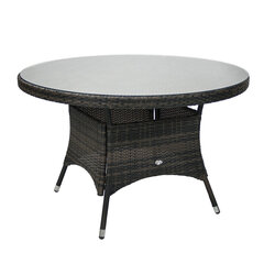 Стол для использования на открытом воздухе Wicker, темно-коричневый цена и информация | Садовые столы и столики | hansapost.ee