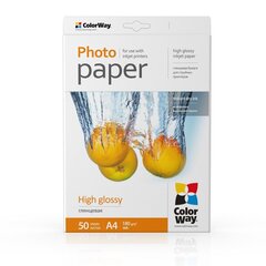 ColorWay A4, High Glossy Photo Paper, 50 Sheets, A4, 180 g цена и информация | Тетради и бумажные товары | hansapost.ee