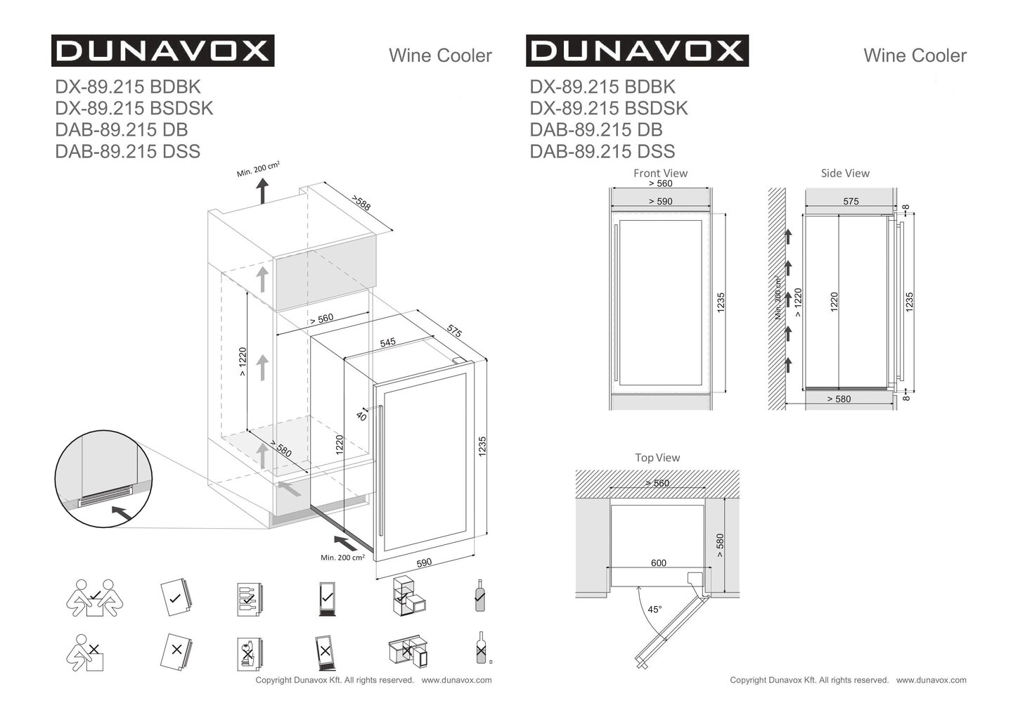 Dunavox DAB-89.215DW цена и информация | Veinikülmkapid | hansapost.ee