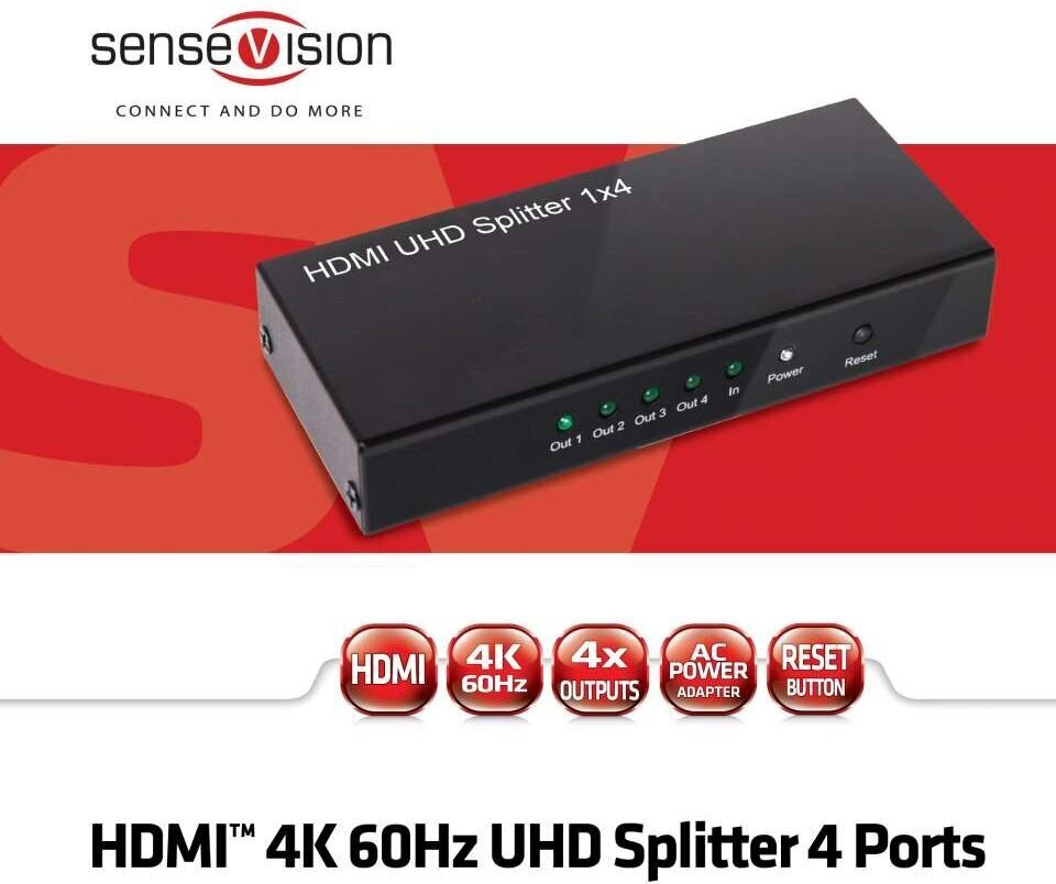 CLUB 3D HDMI 2.0 UHD Splitter 4 Ports hind ja info | USB adapterid ja jagajad | hansapost.ee