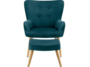 Tugitool koos jalatoega Notio Living Chanel, velvet, tumesinine price and information | Armchairs | hansapost.ee